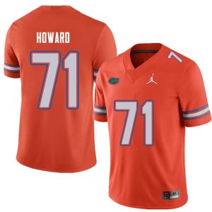 Men's Florida Gators #71 Chris Howard NCAA Jordan Brand Orange Authentic Stitched College Football Jersey MFG6062JH